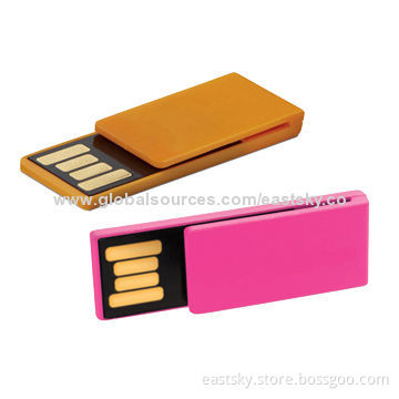 Customized Paper Clip USB Flash Drive with Plug-and-play Function, 64MB to 32GB Memory CapacityNew